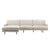 Antonio Charlotte Cream and Natural Legs Chaise SectionalModel DOV60036L-CREM