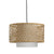 Eben Natural and White Shade Pendant LightModel DOV61006-WHIT