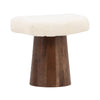 Lowe White and Medium Brown Stool Model DOV61039-WHBR