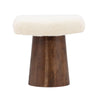 Lowe White and Medium Brown Stool Model DOV61039-WHBR