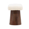 Lowe White and Medium Brown Stool Model DOV61039-WHBR