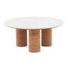Sonja White and Natural Coffee TableModel DOV61043-WHIT