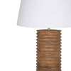 Barstow Medium Brown Finish with White Lamp Shade Table LampModel DOV63009