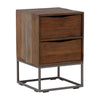 Garrison Antique Grey with Natural Wood and Gunmetal Finish Nightstand Model DOV6323