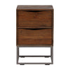 Garrison Antique Grey with Natural Wood and Gunmetal Finish Nightstand Model DOV6323