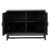 Royette Black Finish and Natural Rattan Sideboard Model DOV6367BKS