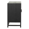 Royette Black Finish and Natural Rattan Sideboard Model DOV6367BKS