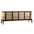 Kanton Black Finish and Natural Rattan Sideboard Model DOV6379