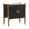 Emberly Black and Natural Nighstand Model DOV6497-BLCK