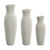 Oswald Sandy White Finish Vase Set Of 3Model DOV66006-WHIT