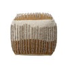 Eugene Dark Mustard and Beige Pouf Model DOV6800