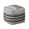 Elsie Multicolor Grey and White Outdoor PoufModel DOV6803