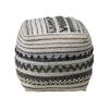 Elsie Multicolor Grey and White Outdoor PoufModel DOV6803