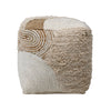 Emmeline Natural and Ivory Pouf Model DOV6809