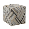 Edith Grey, Brown and Natural Pouf Model DOV6817