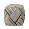 Edith Grey, Brown and Natural Pouf Model DOV6817