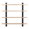 Price Black and Natural Bookcase Model DOV73008-NABK