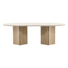 Oja Natural Wash and Cream Marble Dining TableModel DOV73010-NATL