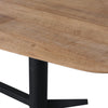 Leigh Natural and Black Base Dining TableModel DOV74003-TEAK