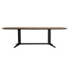 Leigh Natural and Black Base Dining TableModel DOV74003-TEAK