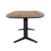 Leigh Natural and Black Base Dining TableModel DOV74003-TEAK