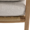 Lexy Fairfax Taupe and Natural Teak Outdoor Sofa Chair Model DOV7787-TAUP