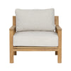 Lexy Fairfax Taupe and Natural Teak Outdoor Sofa Chair Model DOV7787-TAUP