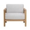 Boe Light Grey and Natural Teak Outdoor Sofa Chair Model DOV7799-LTGY