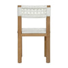 Elvia White and Natural Outdoor Dining Chair Model DOV7809-WHIT