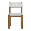 Elvia White and Natural Outdoor Dining Chair Model DOV7809-WHIT