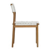 Elvia White and Natural Outdoor Dining Chair Model DOV7809-WHIT