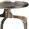 Bristol Raw Nickel Finish Side TableModel DOV8159