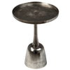 Wolvar Raw Nickel with Black Patina Finish Side TableModel DOV8329