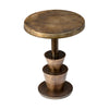 Kenway Antique Brass Finish Side TableModel DOV8333