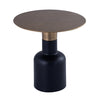 Vida Antique Brass and Black Side TableModel DOV8484