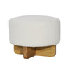 Chaste Off White and Natural Ottoman Model DOV8595-NAWH