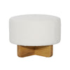 Chaste Off White and Natural Ottoman Model DOV8595-NAWH