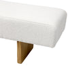 Elina Ivory and Natural Legs Bench Model DOV8596-NTWH