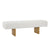 Elina Ivory and Natural Legs Bench Model DOV8596-NTWH