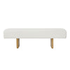 Elina Ivory and Natural Legs Bench Model DOV8596-NTWH