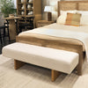 Elina Ivory and Natural Legs Bench Model DOV8596-NTWH