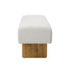 Elina Ivory and Natural Legs Bench Model DOV8596-NTWH