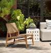 Decker White Finish Outdoor Side Table Model DOV8782