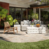 Decker White Finish Outdoor Coffee Table Model DOV8783