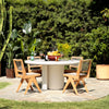 Nemus White Finish Outdoor Dining Table Model DOV8786