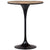 Carper Black Metal and Natural Wood Sealed Finish Bar TableModel DOV9258