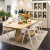 Harlene White and Natural Finish Dining ChairModel DOV9277