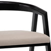 Baler Matte Black Frame with Light Taupe Upholstered Seat Dining ChairModel DOV9278