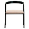 Baler Matte Black Frame with Light Taupe Upholstered Seat Dining ChairModel DOV9278