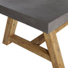 Fontana Dark Grey Concrete Finish and Natural Wood Outdoor Dining Table Model DOV9303